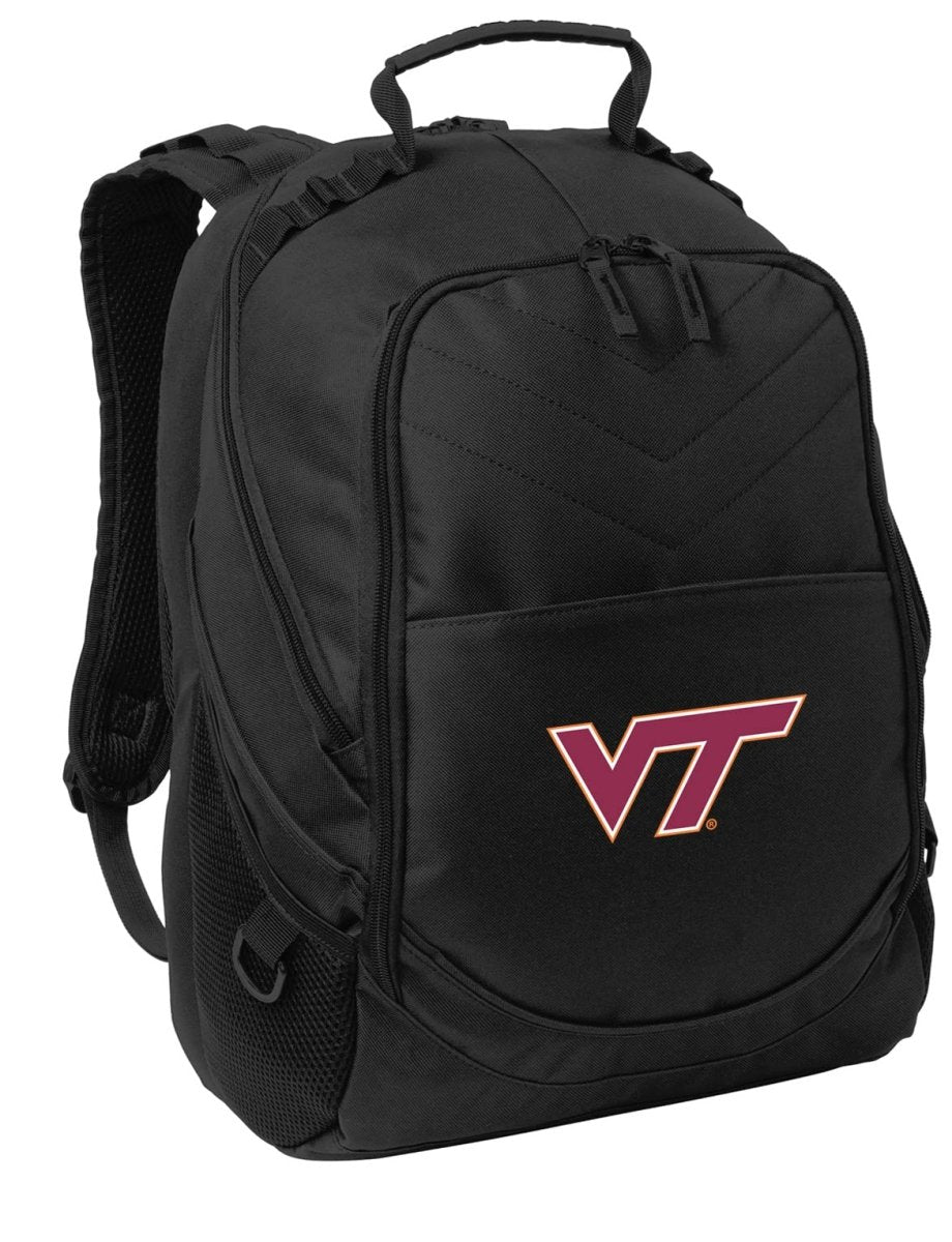 Virginia Tech Hokies Laptop Backpack – Official VT Bookbag – 17" Laptop Sleeve, NCAA School Gear – 600D Polyester Black