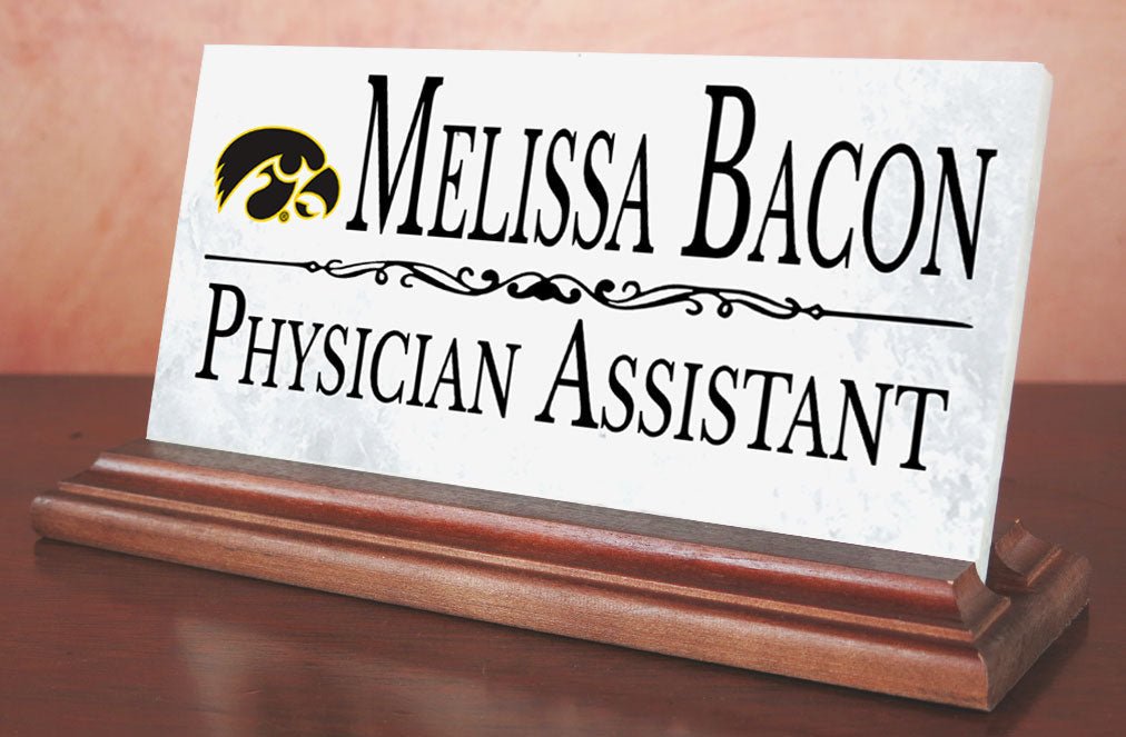 University of Iowa Nameplate for Desk or Shelf for Iowa Alumni, or Graduation Gift