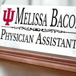 Indiana University Nameplate for Desk or Shelf for IU Alumni, or IU Graduation Gift