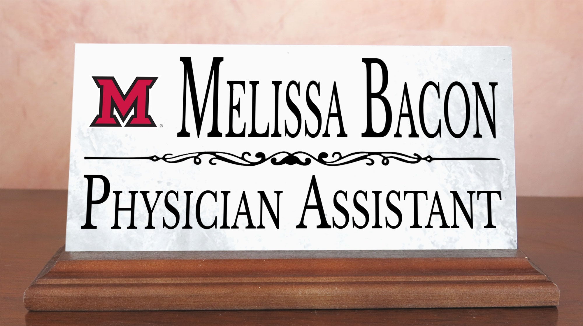 Miami University Desk Nameplate Miami of Ohio Alumni, or Graduation Gift