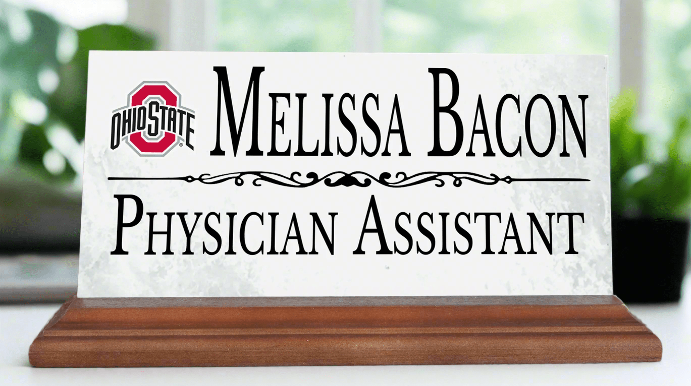 Ohio State Desk Nameplate for OSU Alumni, or Graduation Gift