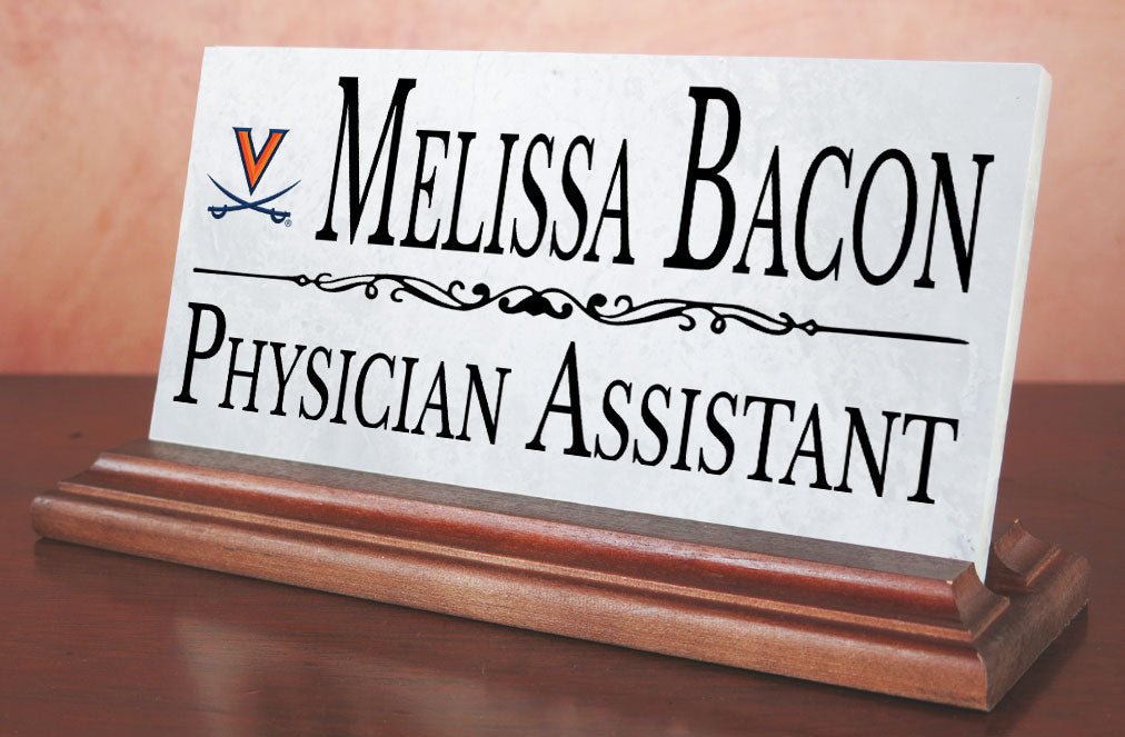 UVA Nameplate for Desk University of Virginia Alumni, or Graduation Gift UVA Sabers