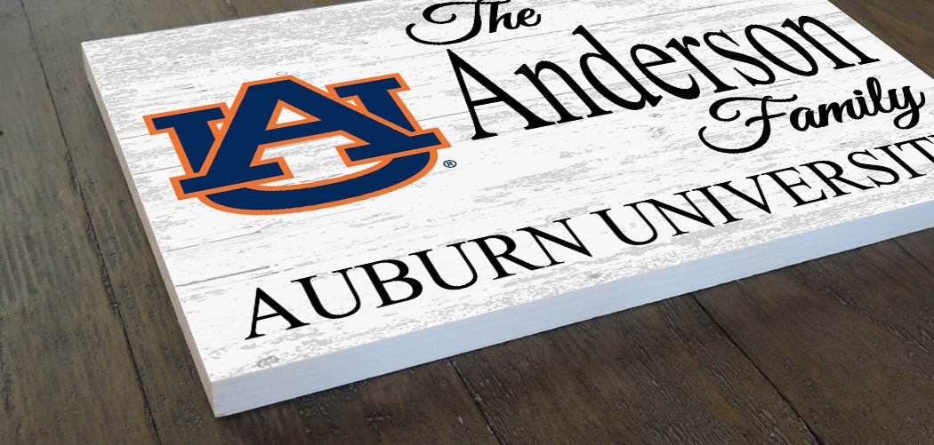 Custom Auburn Family Name Sign – Official Tigers Wall Art | Personalized AU Gift for Grads, Fans & Alumni Auburn Family Name