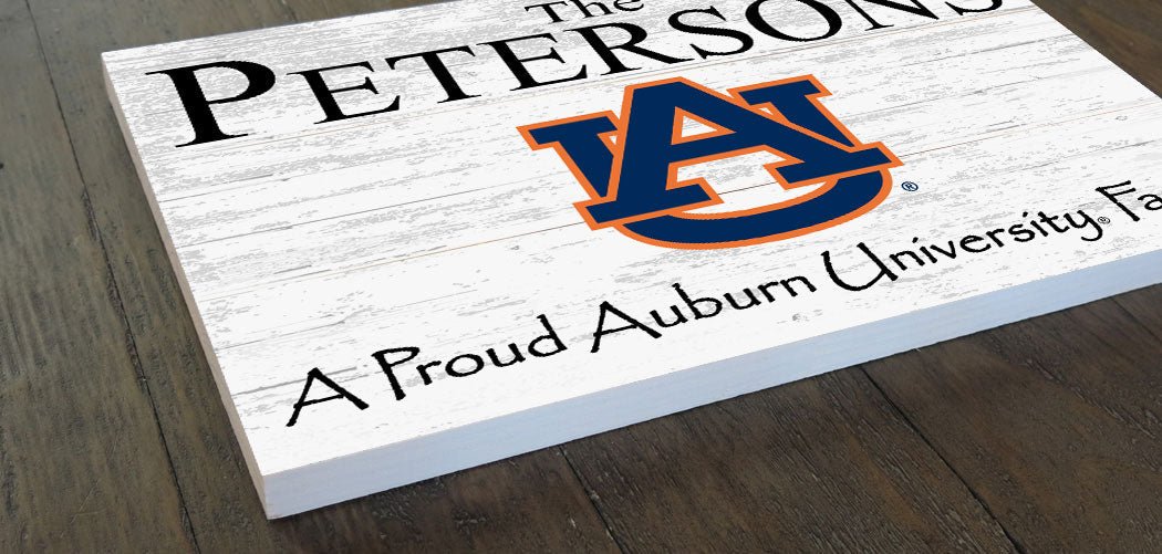 Custom Auburn Family Name Sign – Official Tigers Wall Art | Personalized AU Gift for Grads, Fans & Alumni Proud Auburn Family