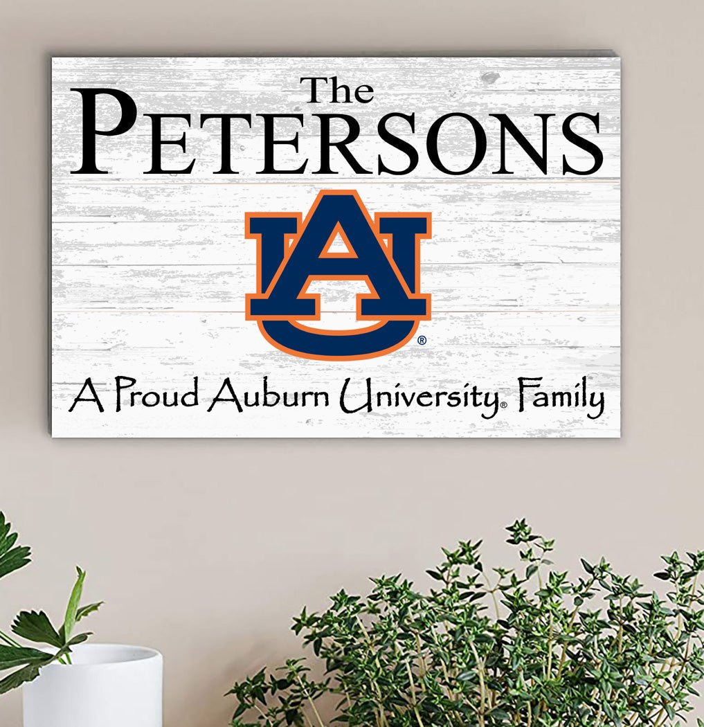 Custom Auburn Family Name Sign – Official Tigers Wall Art | Personalized AU Gift for Grads, Fans & Alumni Proud Auburn Family