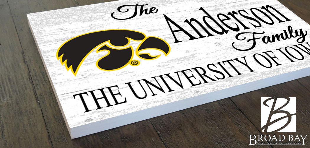 Custom University of Iowa Family Name Sign β Official Hawkeyes Wall Art | Personalized Gift for Alumni, Grads & Fans Iowa Family Name