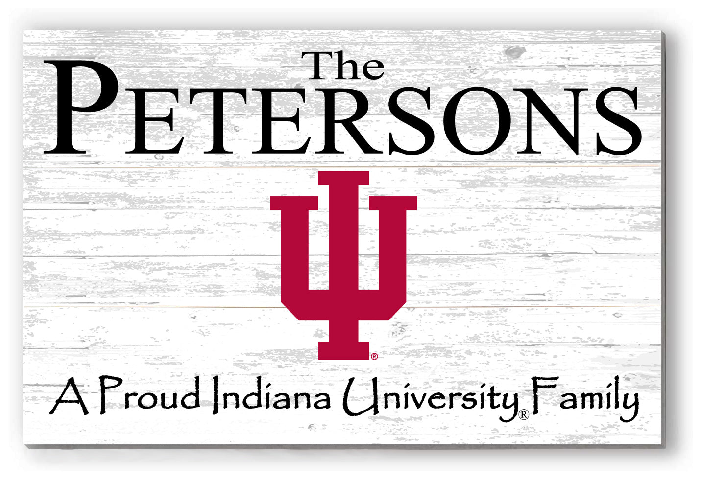 Custom Indiana University Family Name Sign – Official Hoosiers Wall Art | Personalized Gift for IU Alumni & Fans Proud IU Family