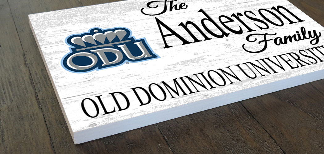 Custom ODU Family Name Sign β Personalized Old Dominion University Wall Art | Official Gift for Monarch Alumni or Fans ODU Family Sign