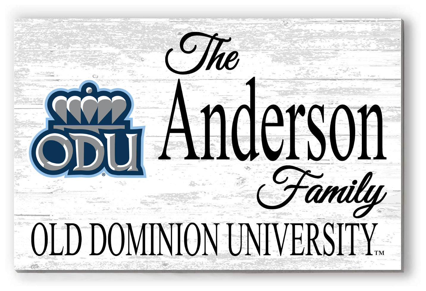 Custom ODU Family Name Sign β Personalized Old Dominion University Wall Art | Official Gift for Monarch Alumni or Fans ODU Family Sign