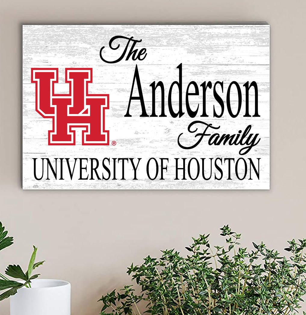 University of Houston Family Name Sign for UH Alumni, Fans or Graduation Family Name