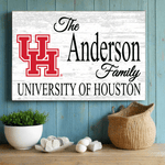 University of Houston Family Name Sign for UH Alumni, Fans or Graduation Family Name
