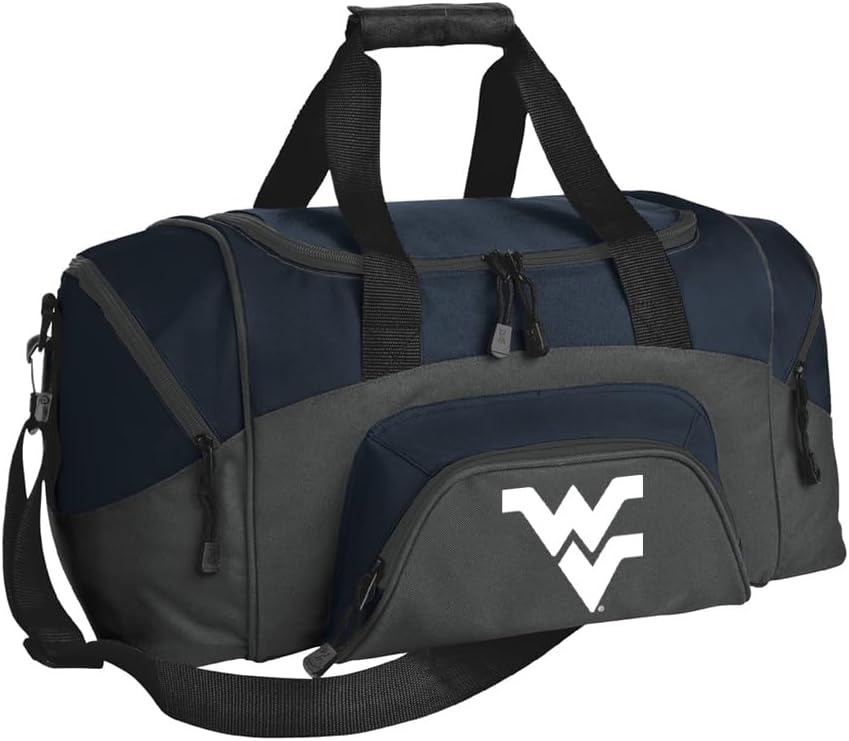 West Virginia Small Duffel Bag WVU Carryon Suitcase or Gym Bag Navy