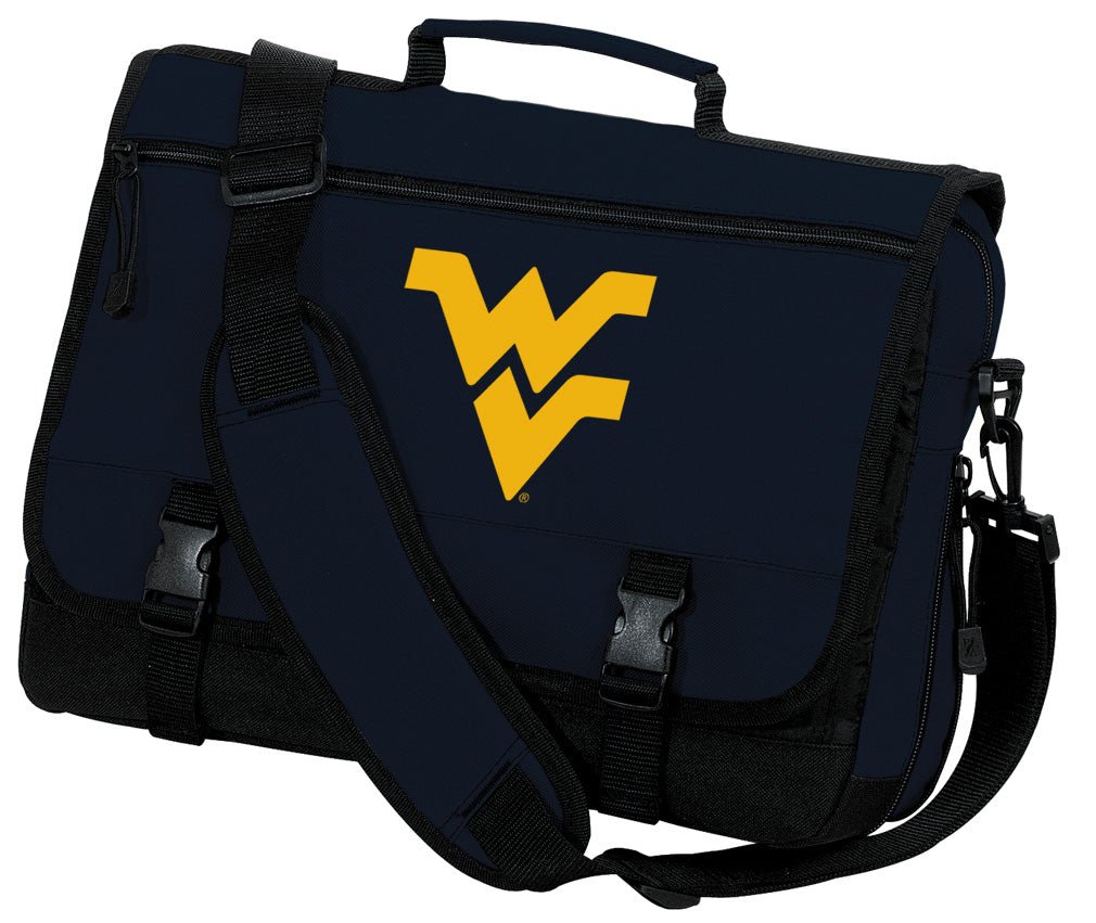 West Virginia Messenger Bag WVU Classic Laptop Bag Navy