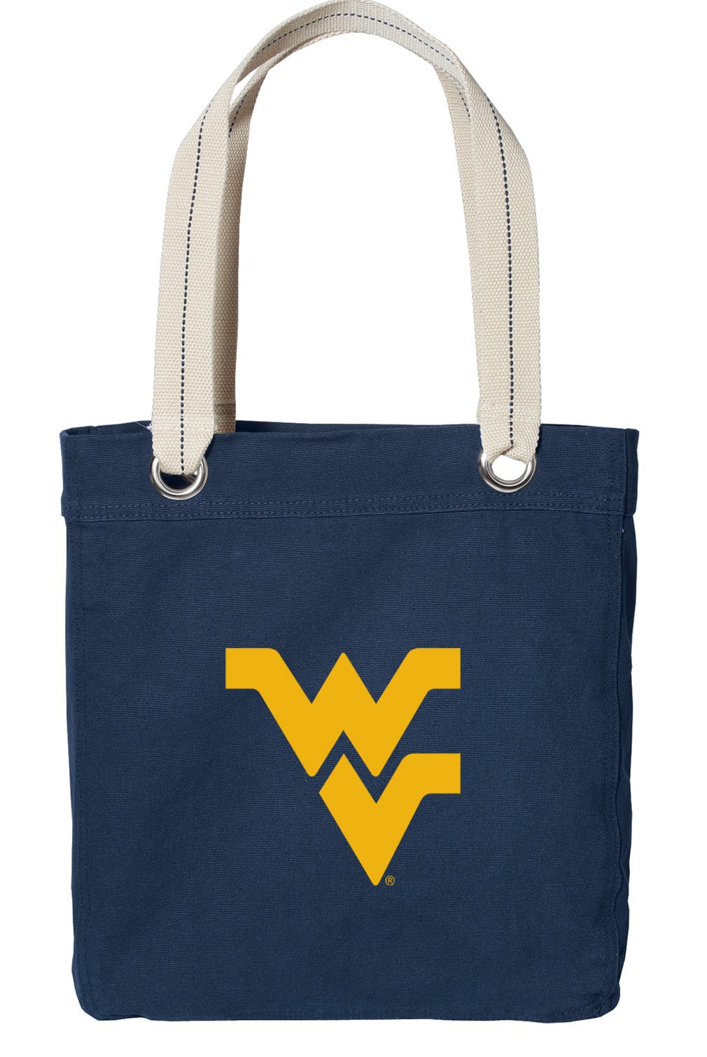 West Virginia Tote Bag WVU Deluxe Canvas Shoulder Bag Navy