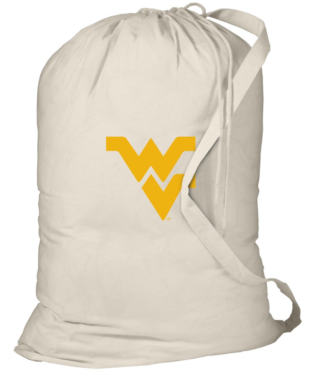 West Virginia University Laundry Bag WVU Clothes Bag Tan