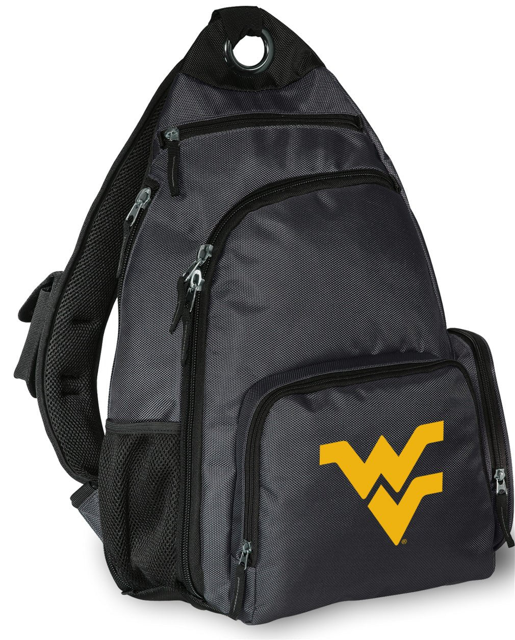 West Virginia University Sling Backpack WVU Crossbody Bag Gray