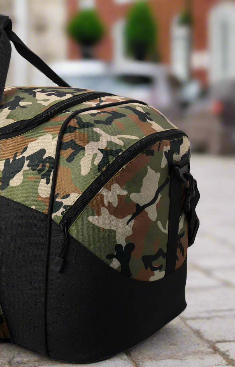 JMU Camo Duffel Bag - Large Size