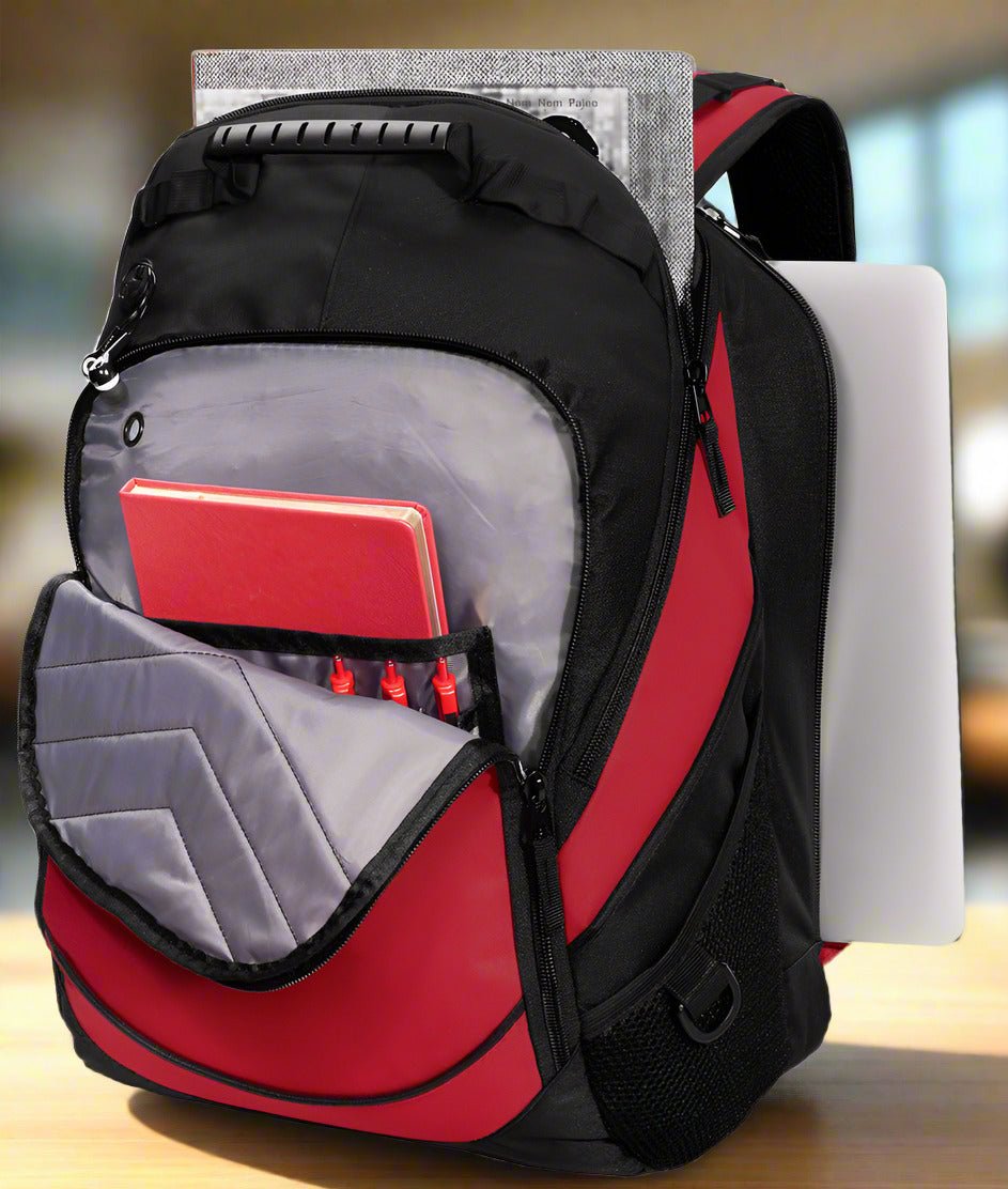 Arkansas Laptop Backpack – Official Arkansas Razorbacks Bookbag – 17" Laptop Sleeve, NCAA School Gear – 600D Polyester Red