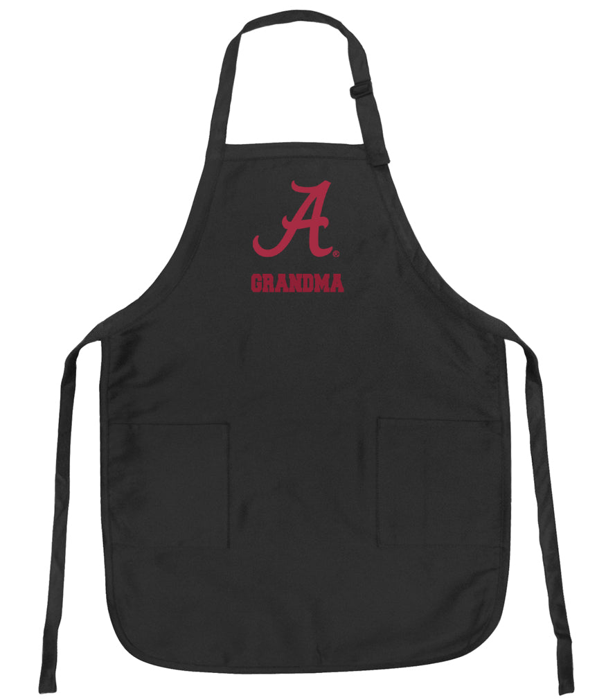 University of Alabama Apron Alabama Apron - Stain Resistant Fabric Grandma on Black