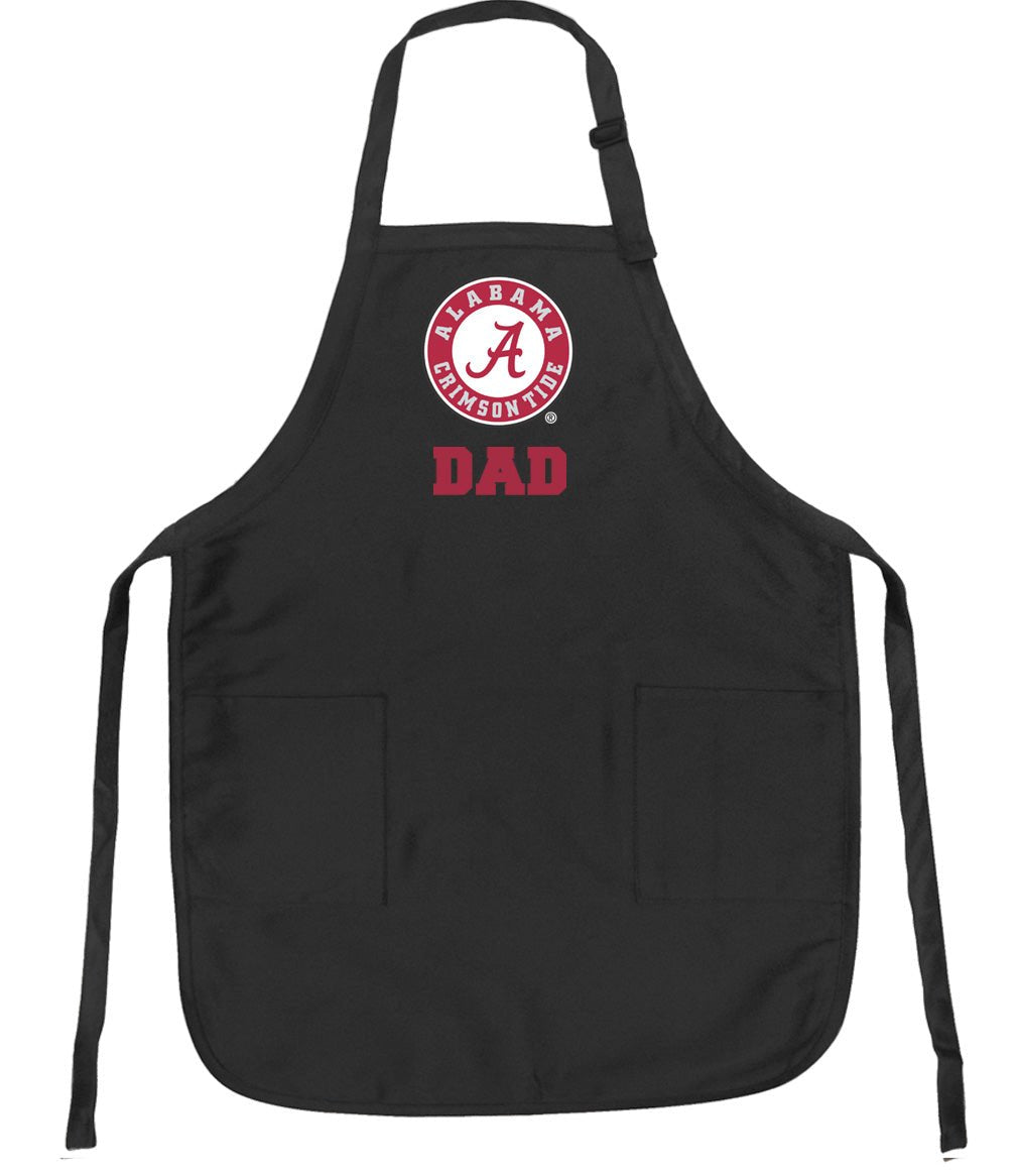 Premium Alabama Logo Apron - Stain Resistant Fabric Alabama Dad on Black