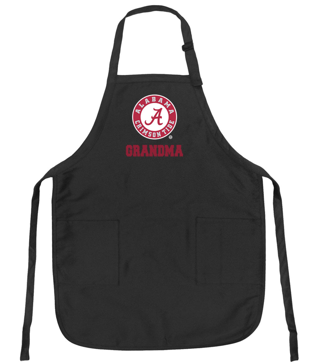 Premium Alabama Logo Apron - Stain Resistant Fabric Alabama Grandma on Black