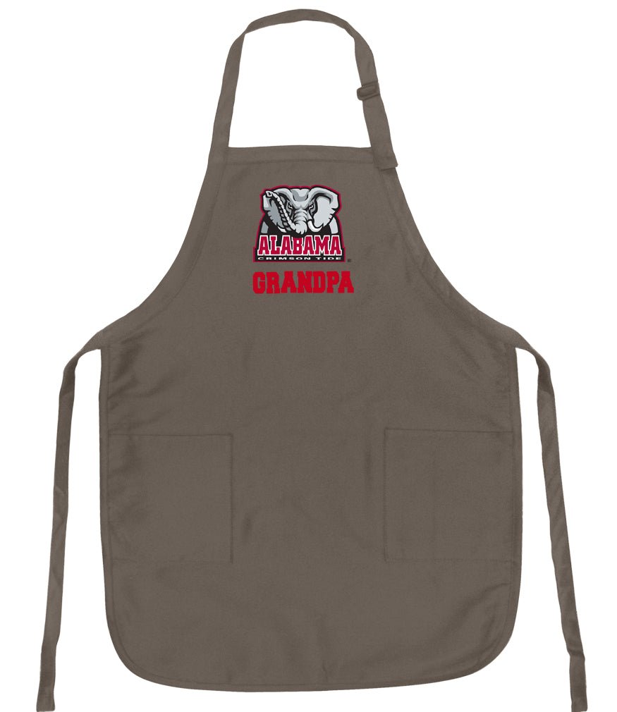 University of Alabama Aprons - Stain Resistant Fabric Grandpa on Khaki