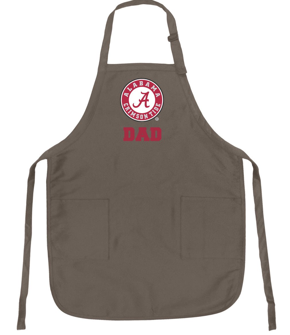 Premium Alabama Logo Apron - Stain Resistant Fabric Alabama Dad on Khaki