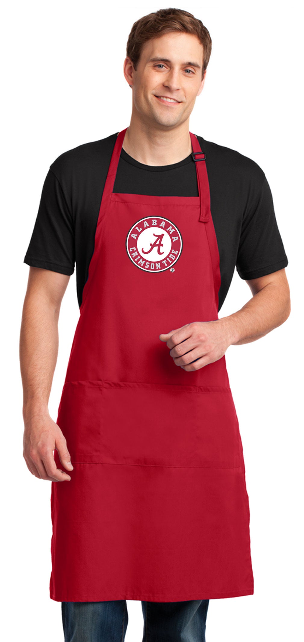 Alabama Logo Apron - Large Size - Adjustable with Pockets Alabama Apron Crimson