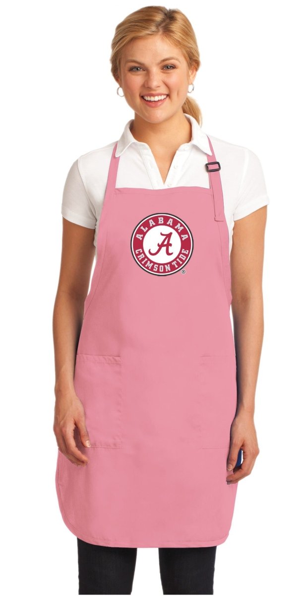 Premium Alabama Logo Apron - Stain Resistant Fabric Pink Alabama Apron