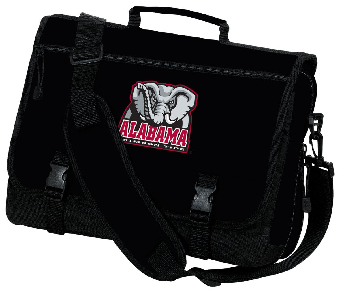 University of Alabama Laptop Computer Bag – Crimson Tide Messenger Briefcase Black