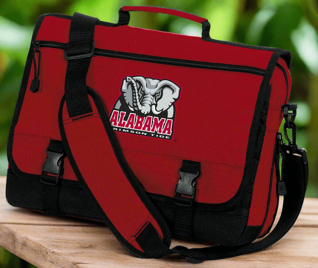 Alabama Laptop Computer Bag University of Alabama Classic Messenger Bag Red