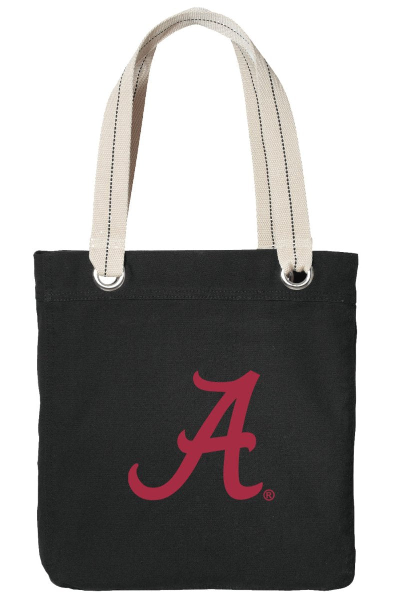 University of Alabama Tote Bag Alabama Deluxe Canvas Shoulder Bag Black