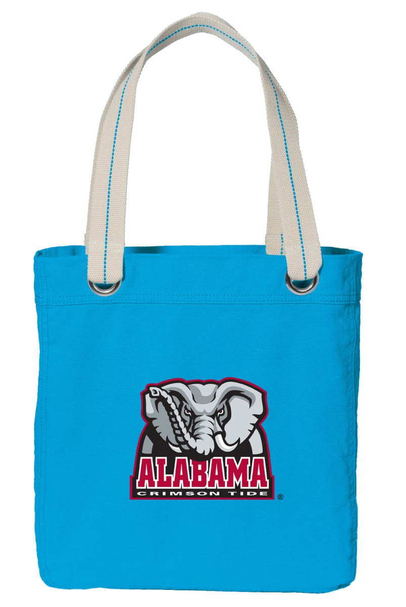 Alabama Tote Bag University of Alabama Deluxe Canvas Shoulder Bag Light Blue