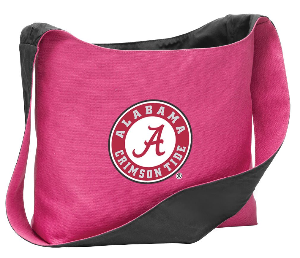 Alabama Logo Cross Body Bag - Shoulder Tote Bag - Sling Style Pink