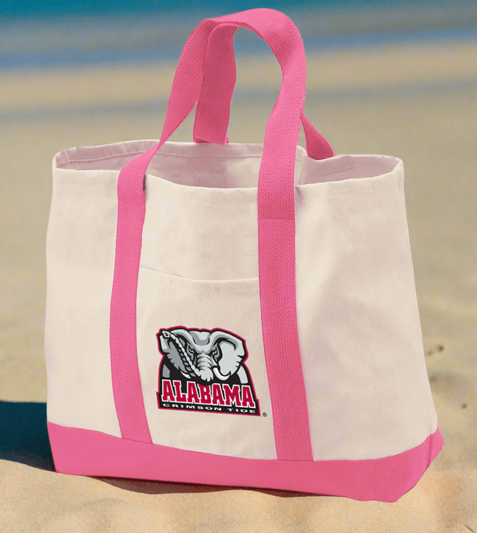 Alabama Tote Bag Canvas University of Alabama Classic Tote Pink