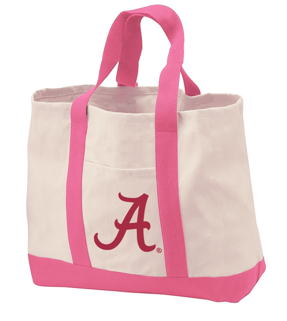 University of Alabama Canvas Tote Bag Alabama Classic Tote Pink