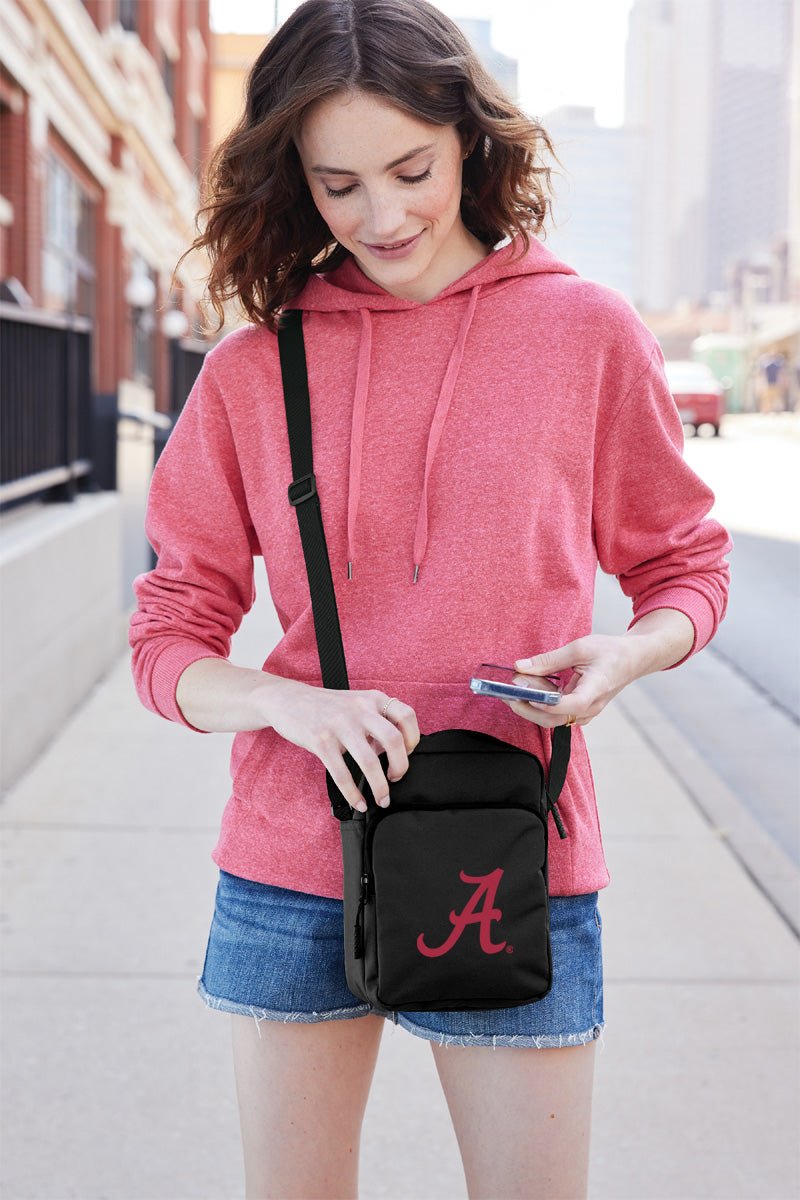 University of Alabama Crossbody Bag Alabama Travel Sling Pack Black