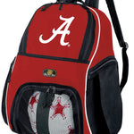 University of Alabama Soccer Ball Backpack or Alabama Volleyball Sports Gear Bag Red