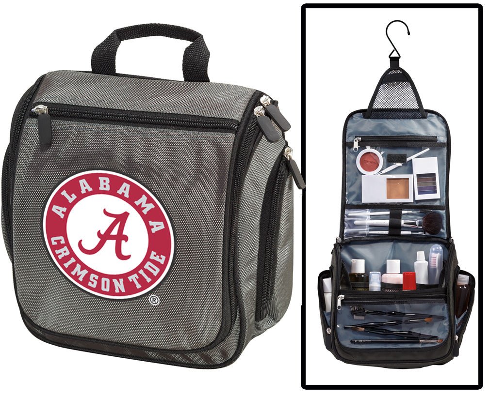 Alabama Logo Toiletry Bag or Mens Alabama Travel Shaving Kit Gray