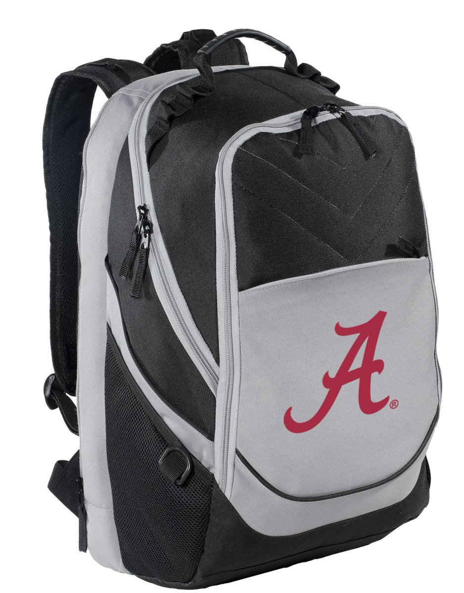 Alabama Laptop Backpack – Official Alabama Crimson Tide Bookbag – 17" Laptop Sleeve, NCAA School Gear – 600D Polyester Black and Gray