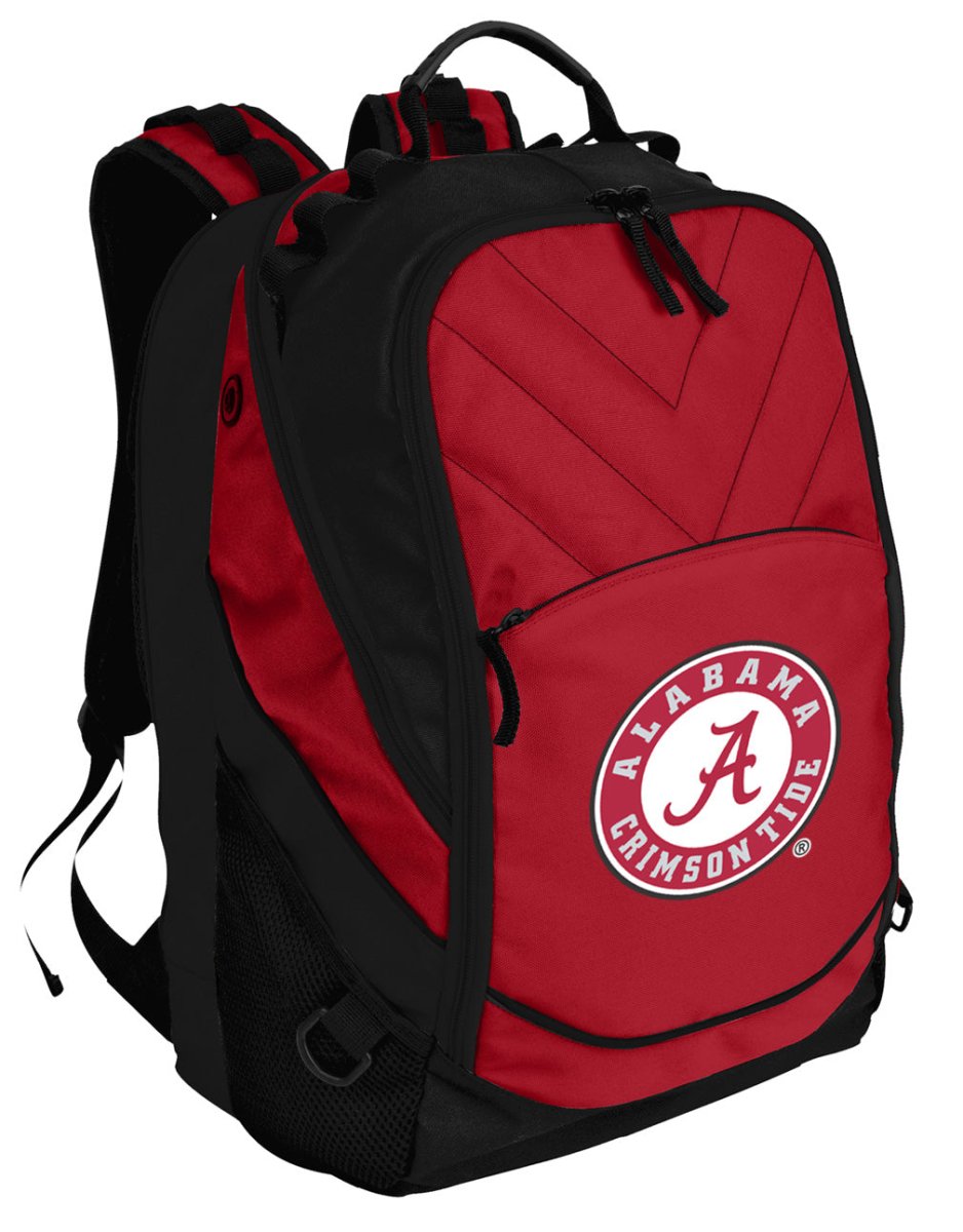 Alabama Laptop Backpack – Official University of Alabama Crimson Tide Bookbag – Fits 17″ Laptop, Organizer Panel, NCAA School Gear – 600D Polyester Crimson