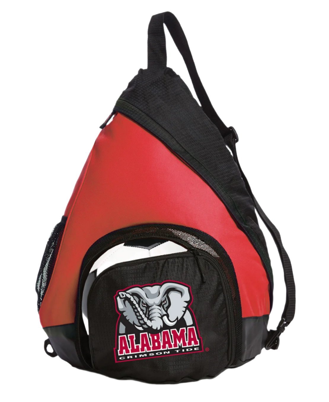Alabama Sling Backpack with Soccer Ball or Volleyball Compartment Crimson