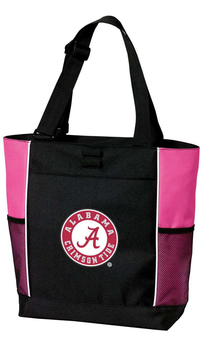 Alabama Logo Tote Bag - Deluxe Carryall Tote Pink