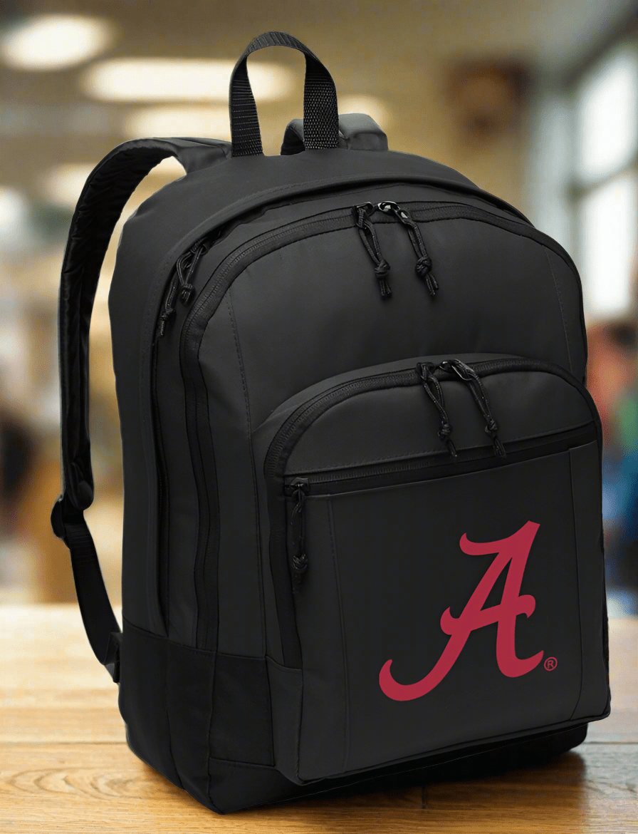 University of Alabama Backpack Medium Classic Style Backpack Black