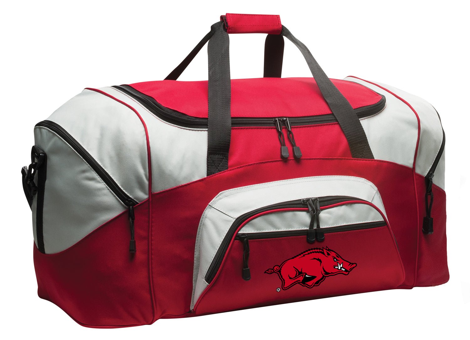 University of Arkansas Duffel Bag – Razorbacks Gear Bag for Travel, Gym & Game Day Red