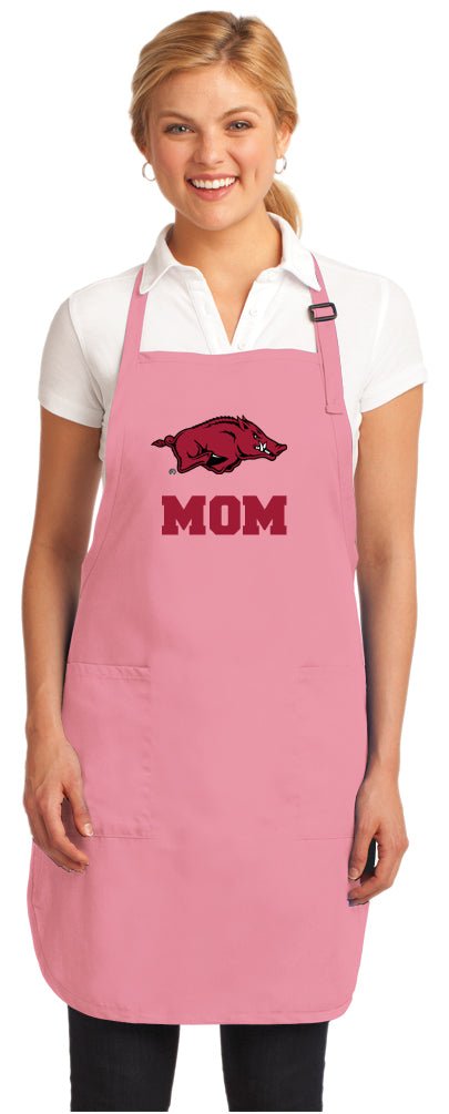 University of Arkansas Apron Arkansas Razorbacks Apron - Stain Resistant Fabric Mom on Pink