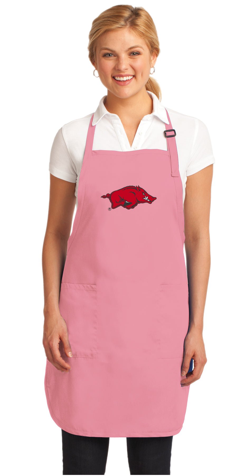 University of Arkansas Apron Arkansas Razorbacks Apron - Stain Resistant Fabric Pink