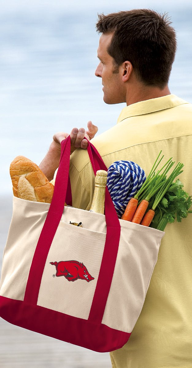 University of Arkansas Canvas Tote Bag Arkansas Razorbacks Classic Tote Red