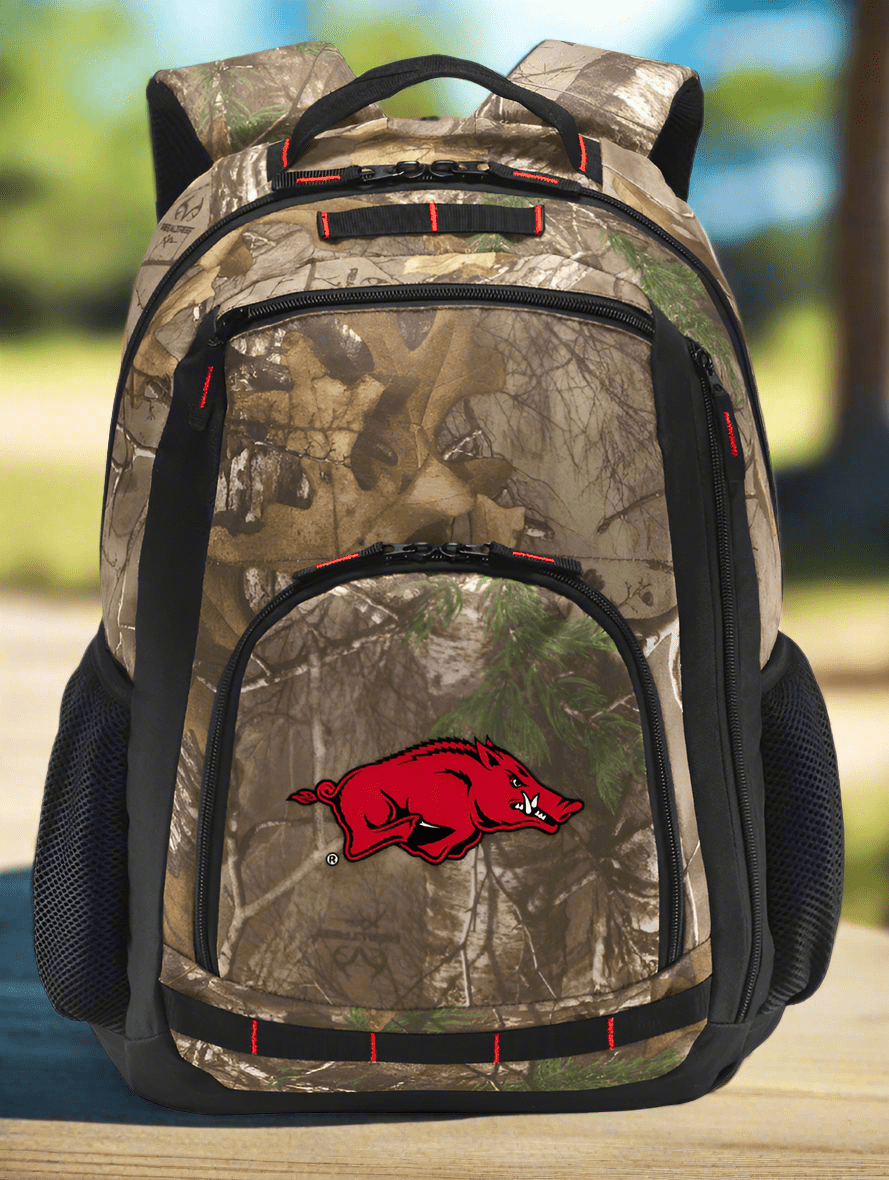 Arkansas Razorback Backpack University of Arkansas Camo Backpack Arkansas Razorbacks Laptop Comput ...