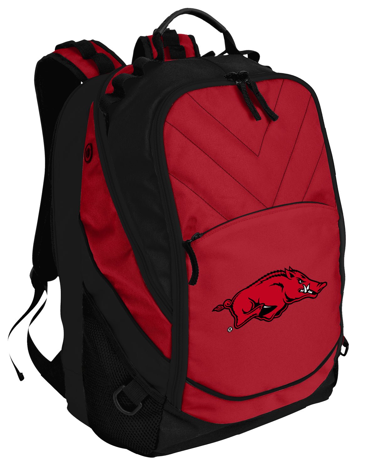 Arkansas Laptop Backpack – Official Arkansas Razorbacks Bookbag – 17" Laptop Sleeve, NCAA School Gear – 600D Polyester Red